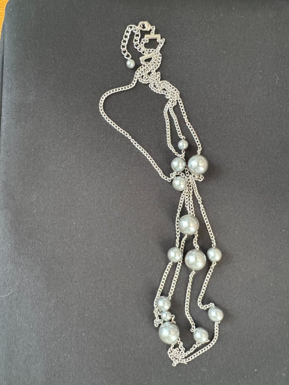 Orbit of Silver Pearls: Necklace
